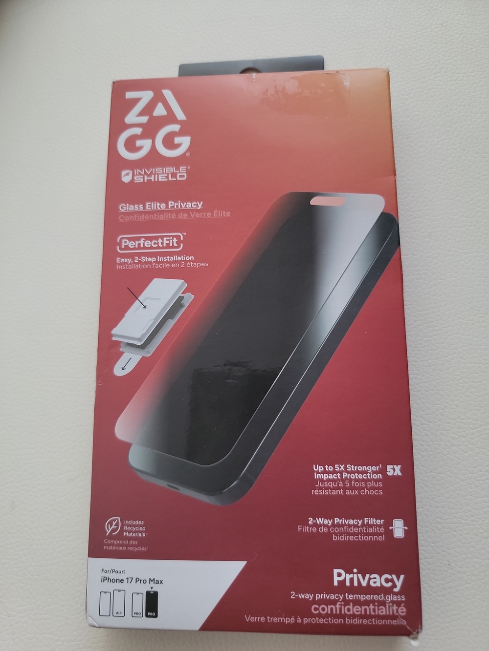 Zagg Glass Elite Privacy For Iphone 17 Pro Max